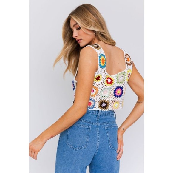 LE LIS MULTI CROCHET TOP MULTICOLOR - Picture 9 of 14